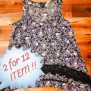 Adorable Hot Topic skull and floral shirt